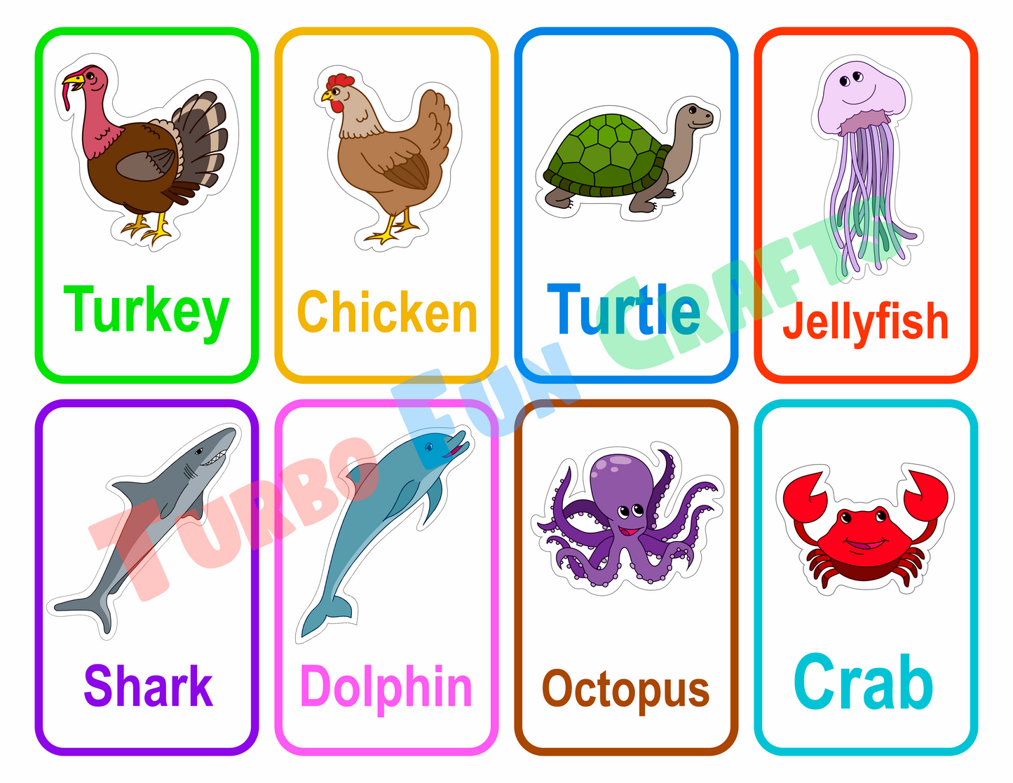 Animal Flashcards | Flashcards | Learn Animals | Preschool Memory Game | Animal Flashcards for Kids | Printable PDF | Easy Printable